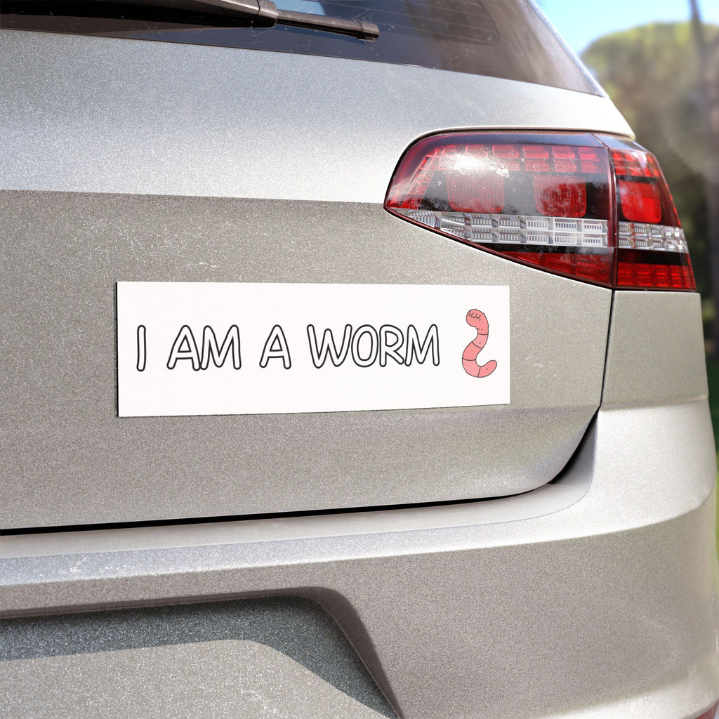 I AM A WORM Car Magnet